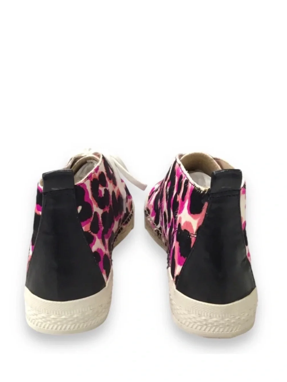 Nine West 90s inspired leopard print high top espadrille sneaker